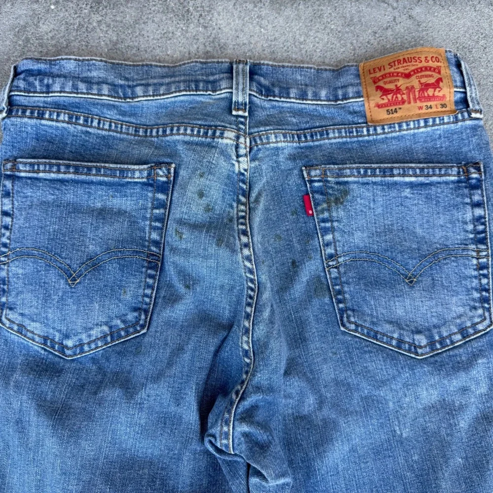 Levi's Premium 514 Straight Fit Mens Jeans Blue WaterLess 34x30